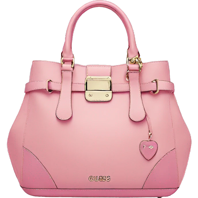 Pink guess handbag emoji