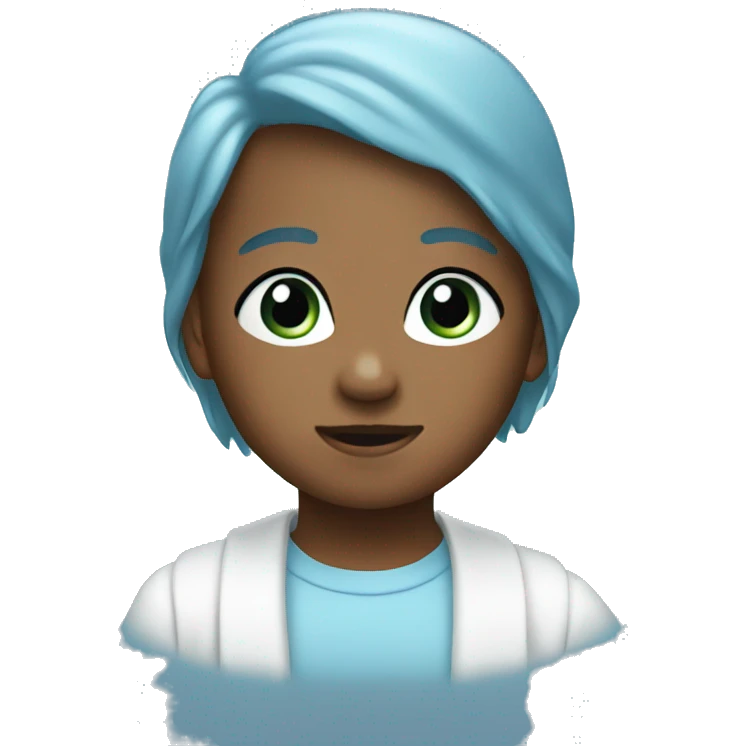 Everything on baby blue emoji