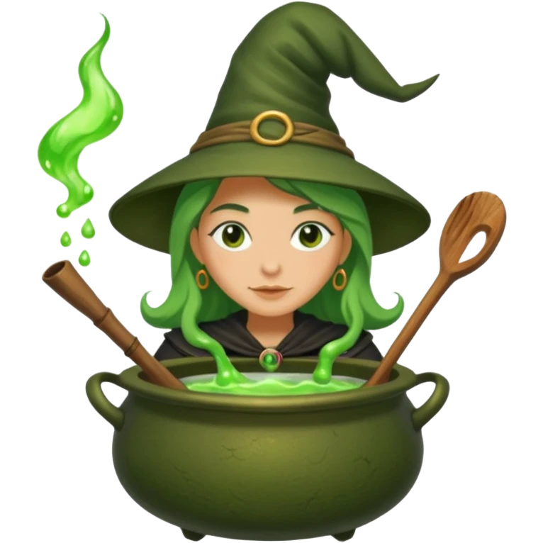 green witch cooking potion emoji