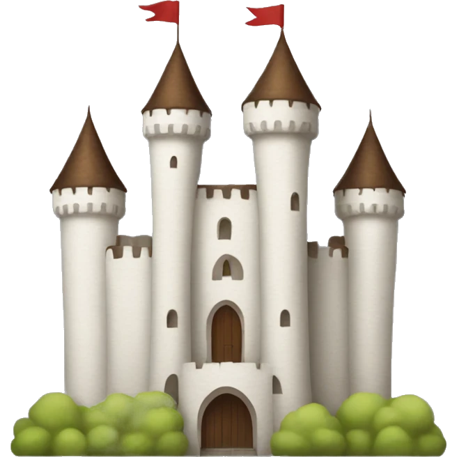 White and brown Castle emoji