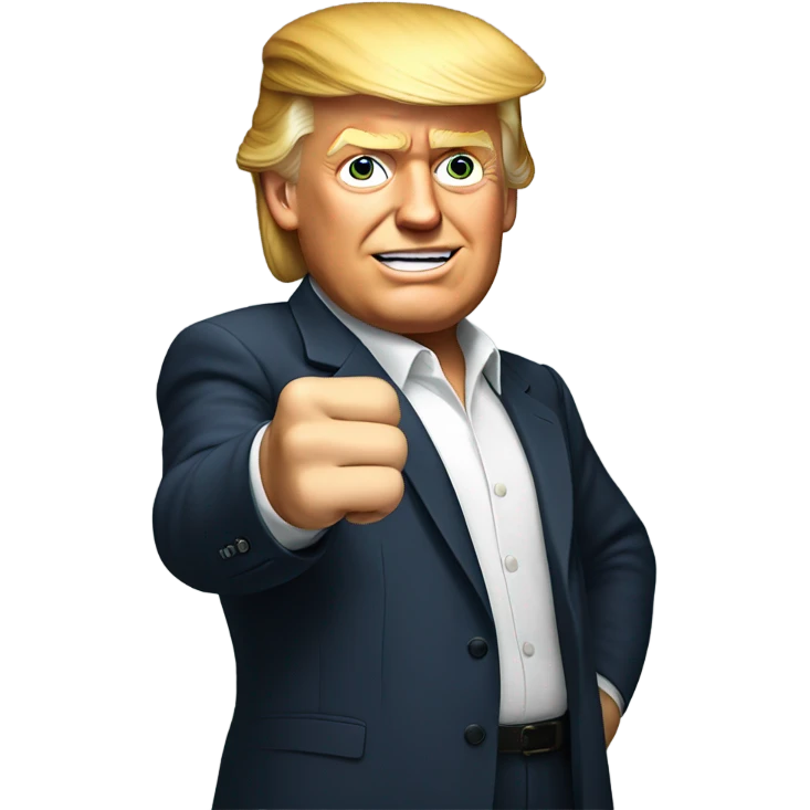 donald trump holding his fist up  emoji