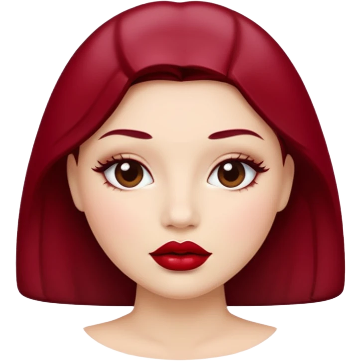 burgundy red lips emoji