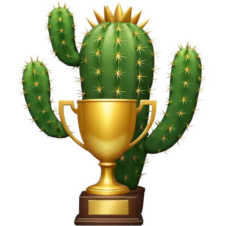 golf trophy cactus emoji