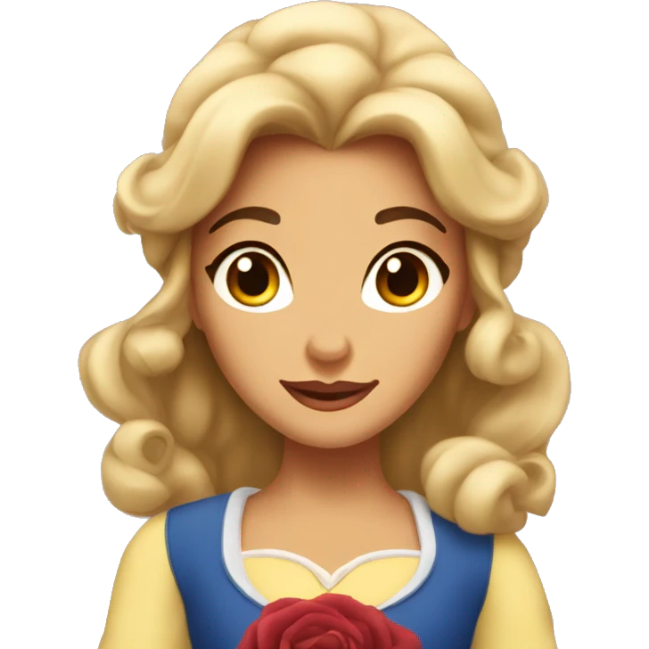 Belle from beauty and the beast emoji