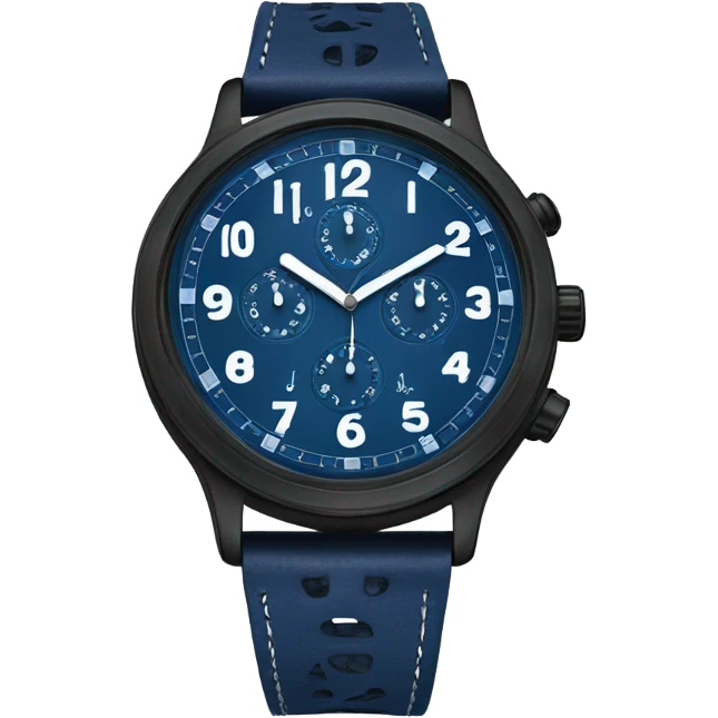 dark blue 
realistic wrist watch emoji