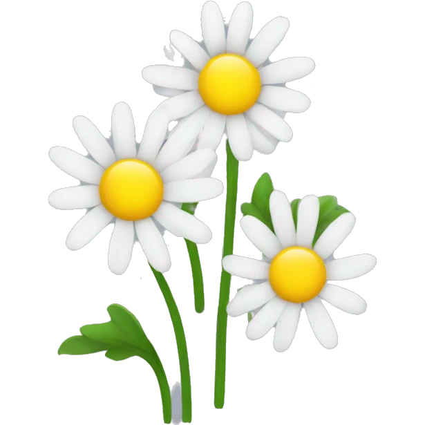 A flower common daisy  without 1 petal  emoji