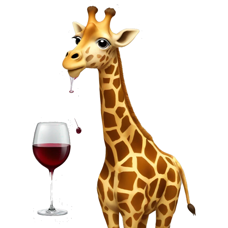 giraffe with wine  emoji