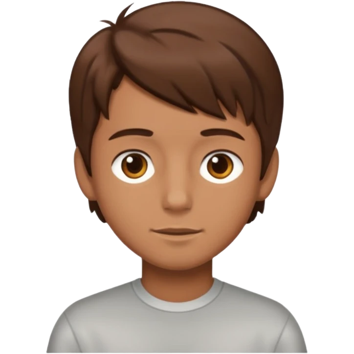 boy with brown hair (Tan skin)  emoji