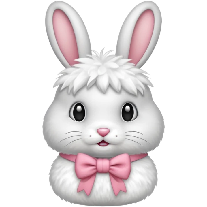 emoji rabbit wear the bowknot emoji