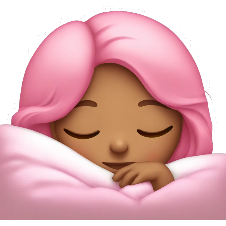 Girl sleeping pink emoji