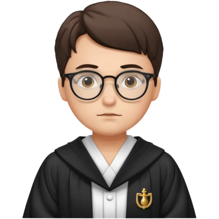 Young judge with glasses and robe emoji
