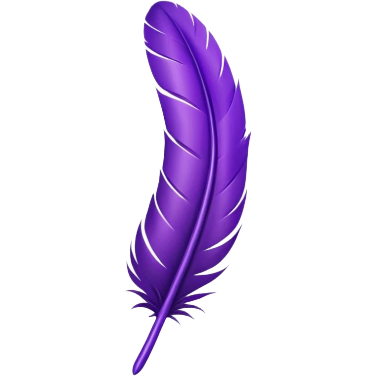 Purple feather modern minimailstic design emoji