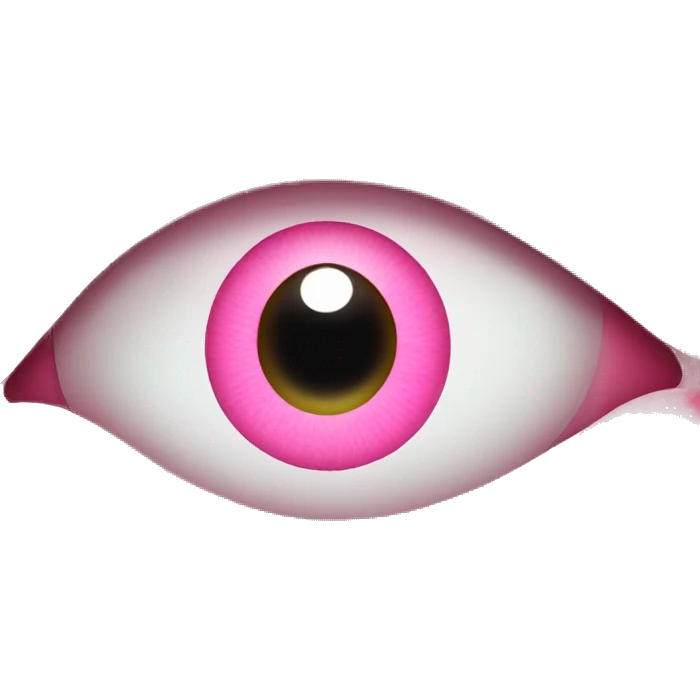 Pink rolling eye emoji
