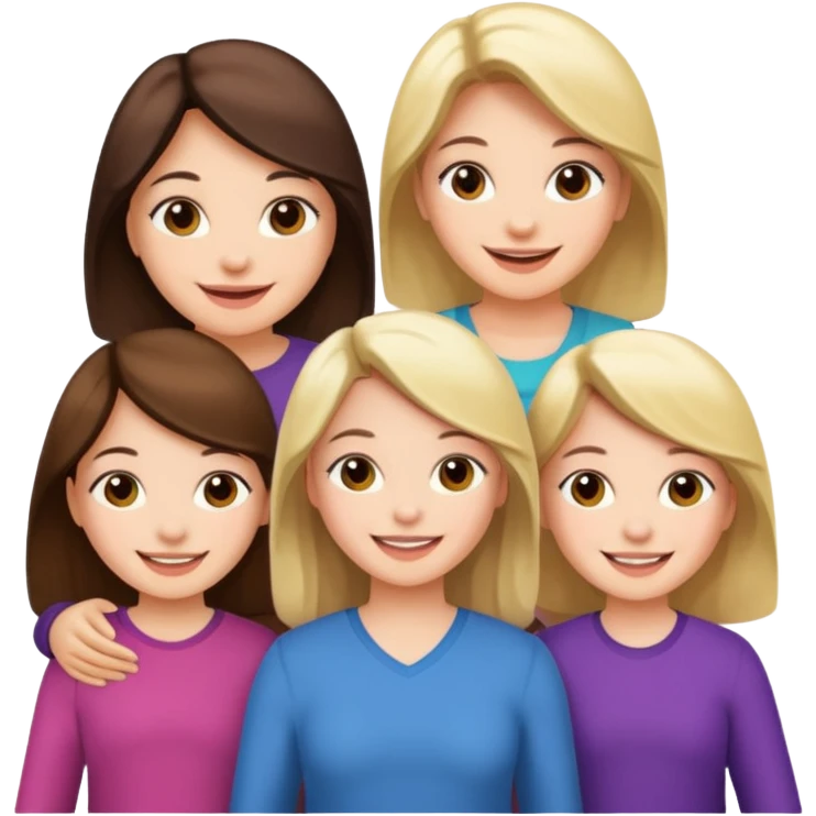 As meninas do celso são 5 : 2 filhas e 3 netas emoji