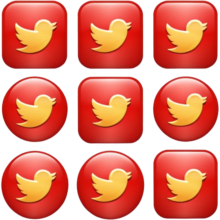 RED SOCIAL MIDIA POST BUTTON emoji