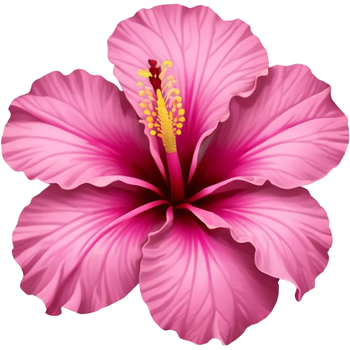 pink and brown hibiscus emoji