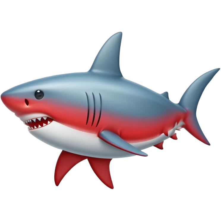 a heart out of the 🦈 emoji emoji