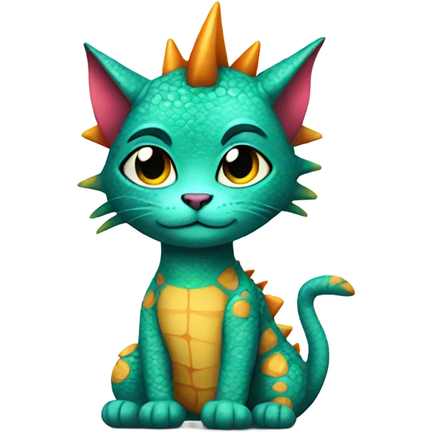 Cat wearing a Dino onesie emoji