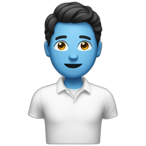a guy with a miniature earth as a head without any facial features. the guy is wearing a layered black and white shirt jeans and plain white shoes emoji