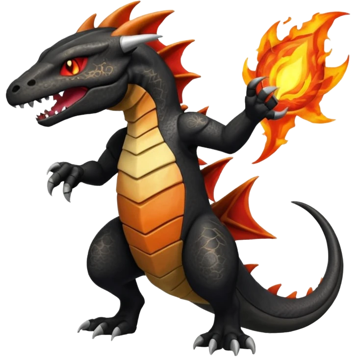 Shiny Fiery Volcanic Salandit-Marowak-Duskull-dragon emoji