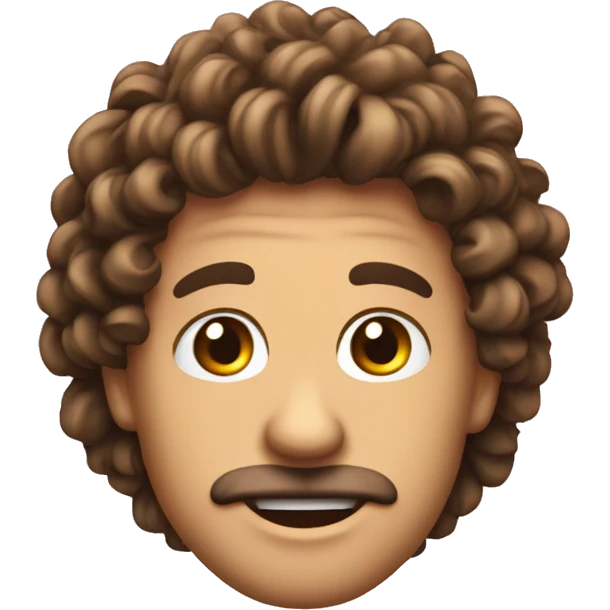 maschio con capelli ricci arrabiato emoji
