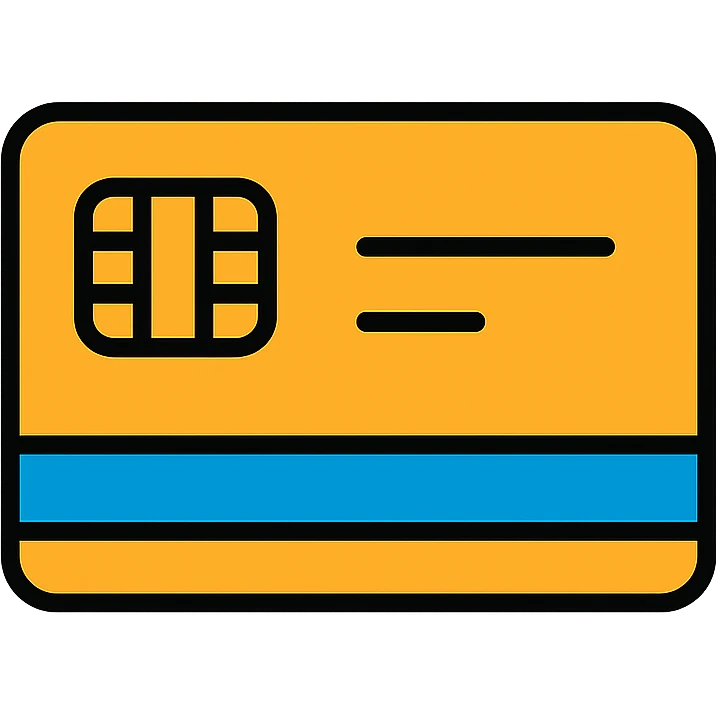 modern and simple credit card icon, visually clear emoji