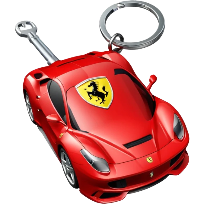 red Ferrari key with a white background emoji