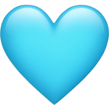 Light blue heart  emoji