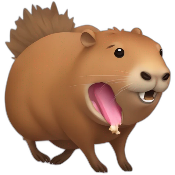 capybara biting deer emoji