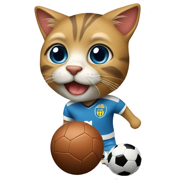 katt med fotboll  emoji