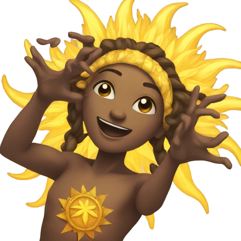 Dancing sun emoji