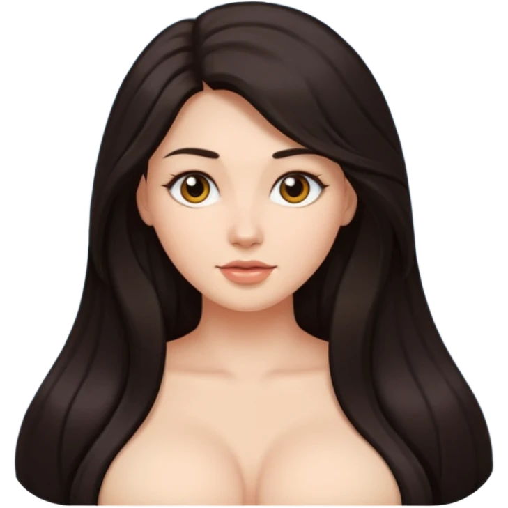 A naked woman with big boobs emoji