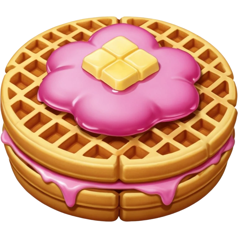 pink waffle emoji