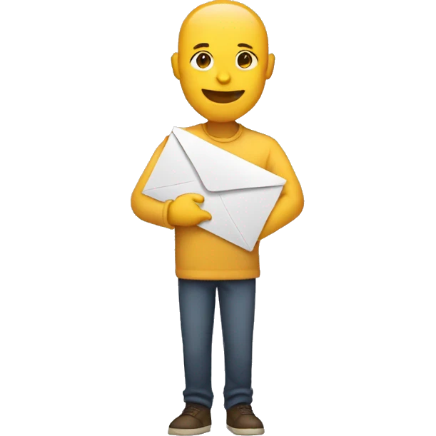 person holding stamped envelope emoji
