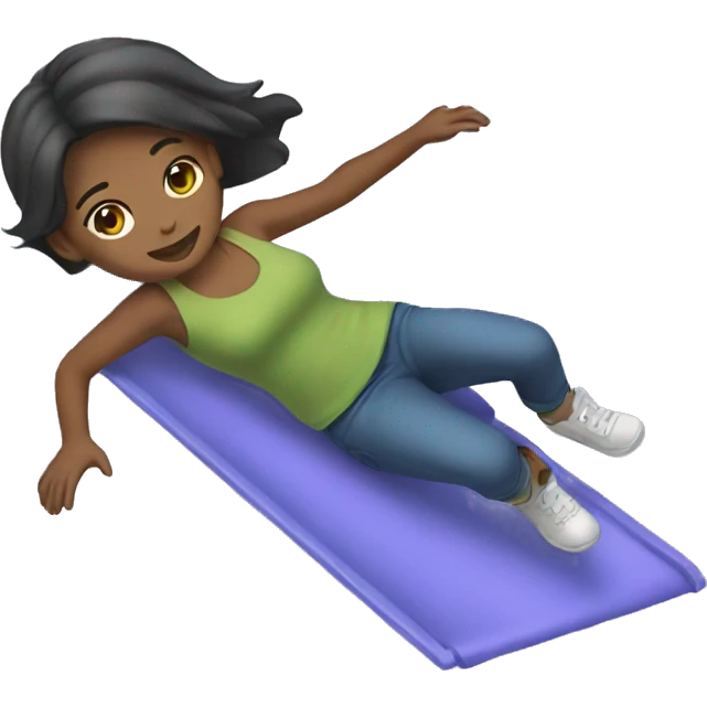 Girl sliding down emoji