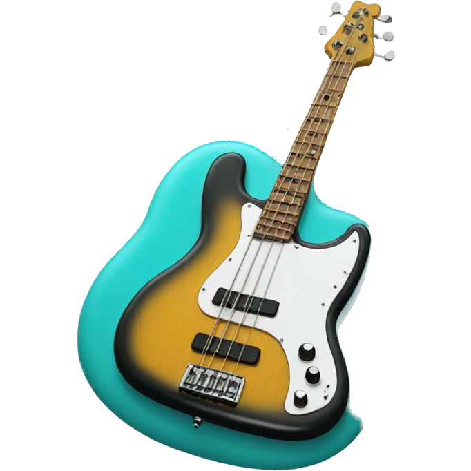 Ocean turquoise bass guitar emoji