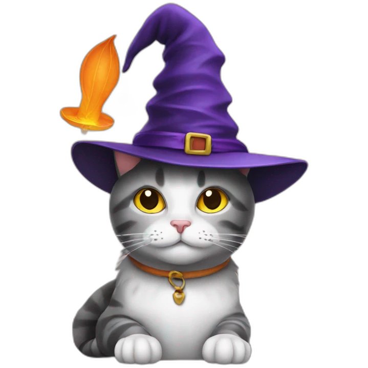 cat with witch's hat emoji