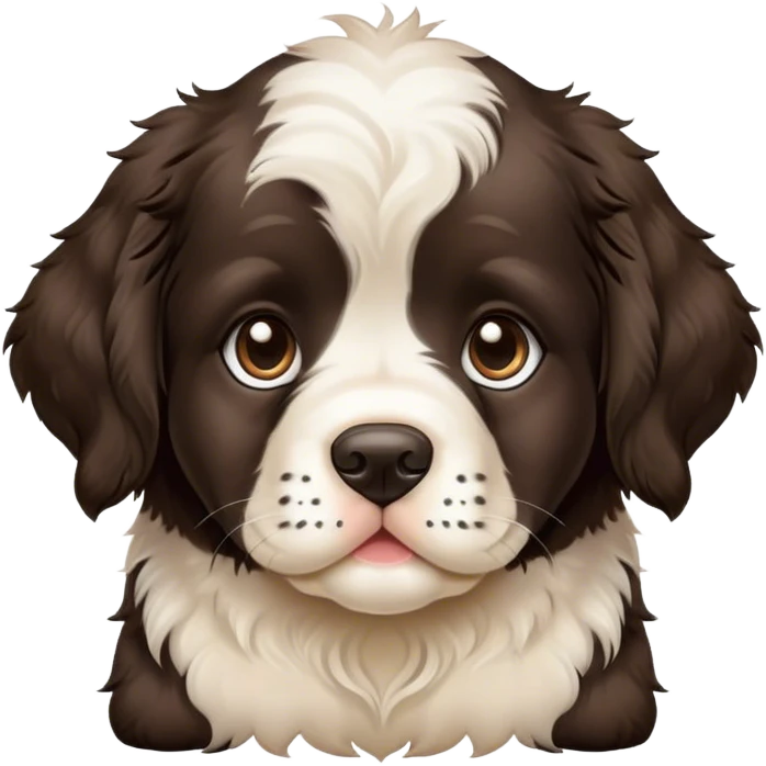 Irish spotted Newfoundland puppy emoji