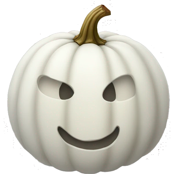 White pumpkin no face emoji