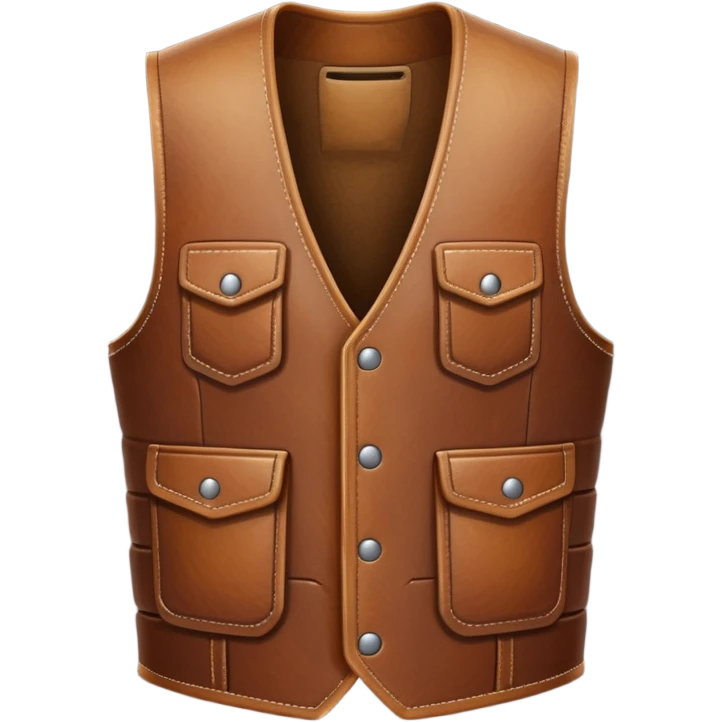 Brown leather vest emoji
