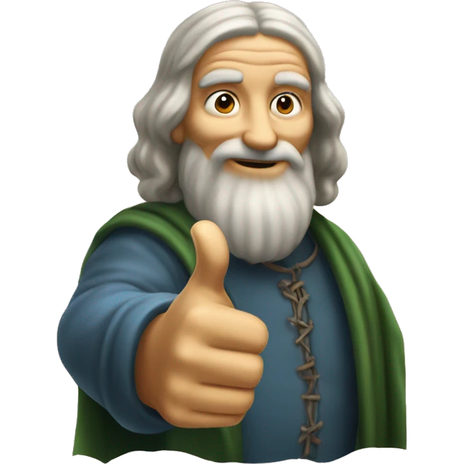 leonardo da Vinci giving thumbs up emoji