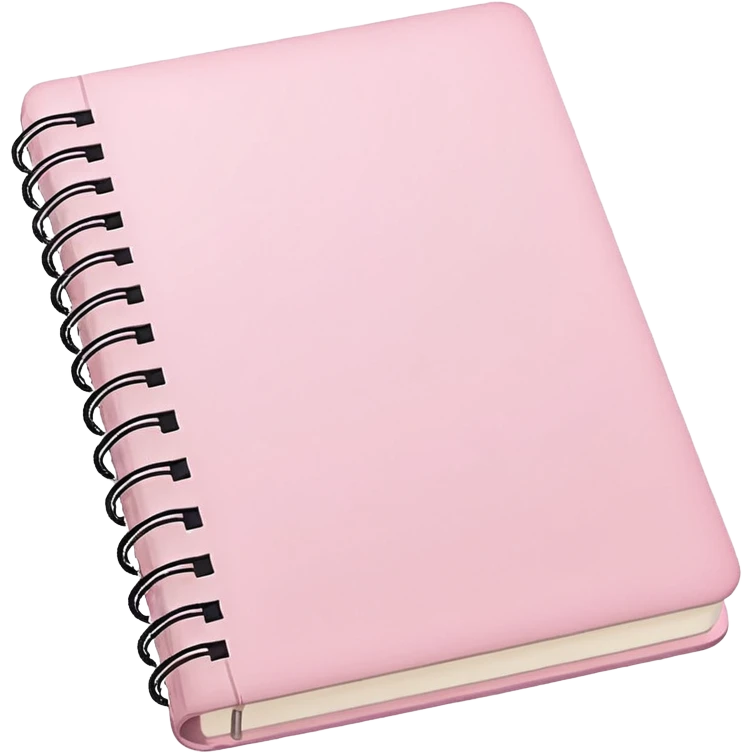 Aesthetic light pink note journal book emoji