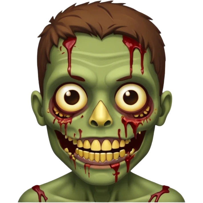 Quero um zumbi com a pele morena, com machucados no rosto (poucos) com dentes de ouro emoji