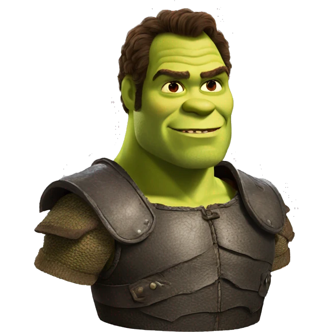 Shrek as Henry Cavill emoji