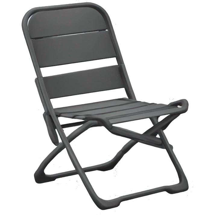 steel folding chair, closed emoji