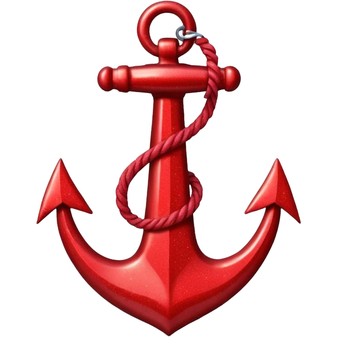 red glitter anchor emoji