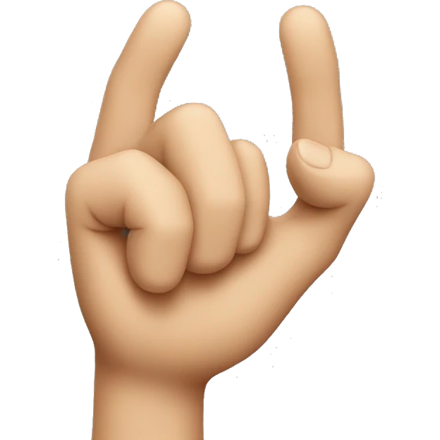 make an alphabet "L" with hands emoji