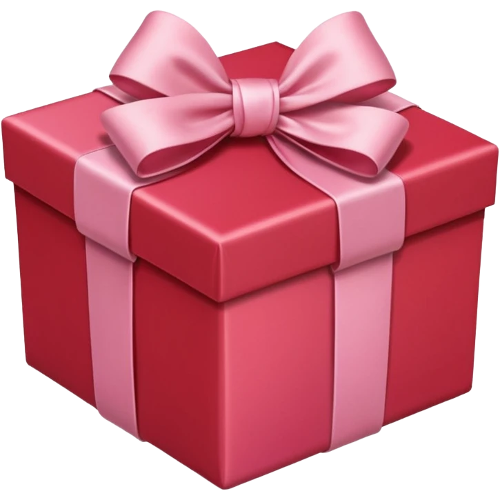 gift box red with pink pale satin bow

 emoji