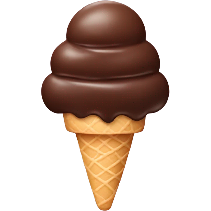 Chocolate ice cream with football emoji