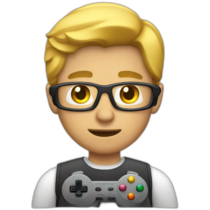 man playing video game emoji